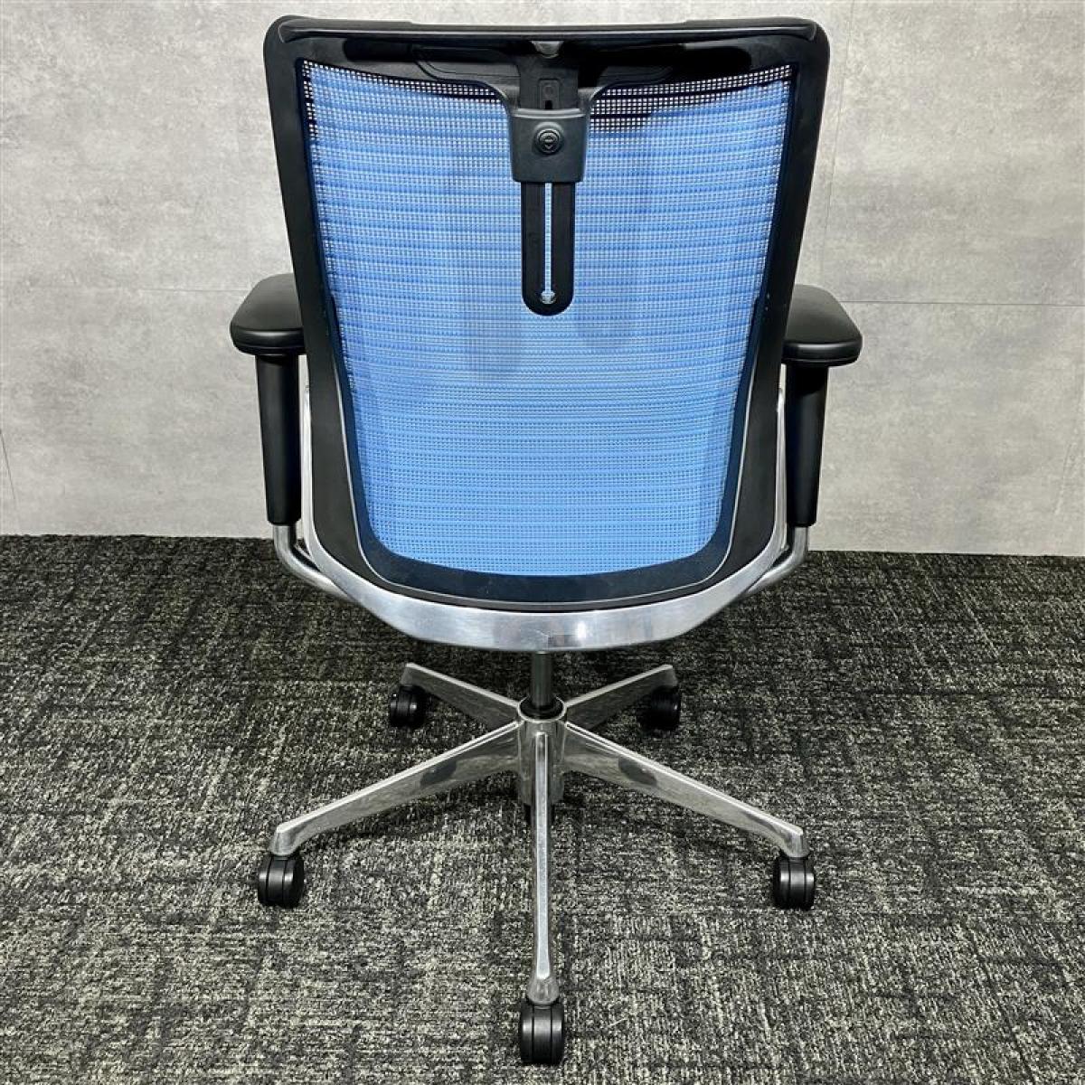 中古】コーラルチェア CQ82BR FSH4 オカムラ/okamura 肘付ミドルバック 