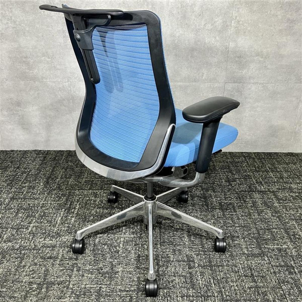 中古】コーラルチェア CQ82BR FSH4 オカムラ/okamura 肘付ミドルバック 