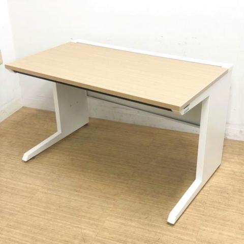 【7月8日入荷予定】イトーキ　CZR　平机　定番の使いやすいW1200　センター引き出し付き　天板：ファインウォールナットライト　脚・ホワイト【愛知・名古屋・豊田・静岡・浜松】