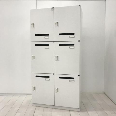 【中古】シンラインロッカー HCN-189HSR2-W9 イトーキ（ITOKI） 6人用パーソナルロッカー