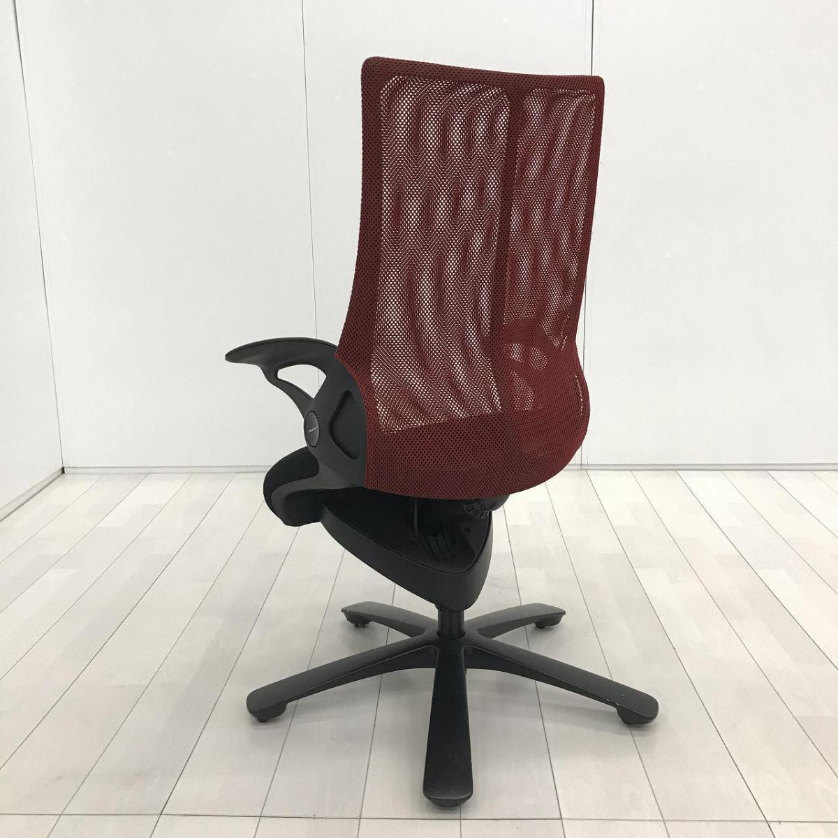 中古】レオパード CE73BS 001 オカムラ/okamura 肘付ハイバックチェア