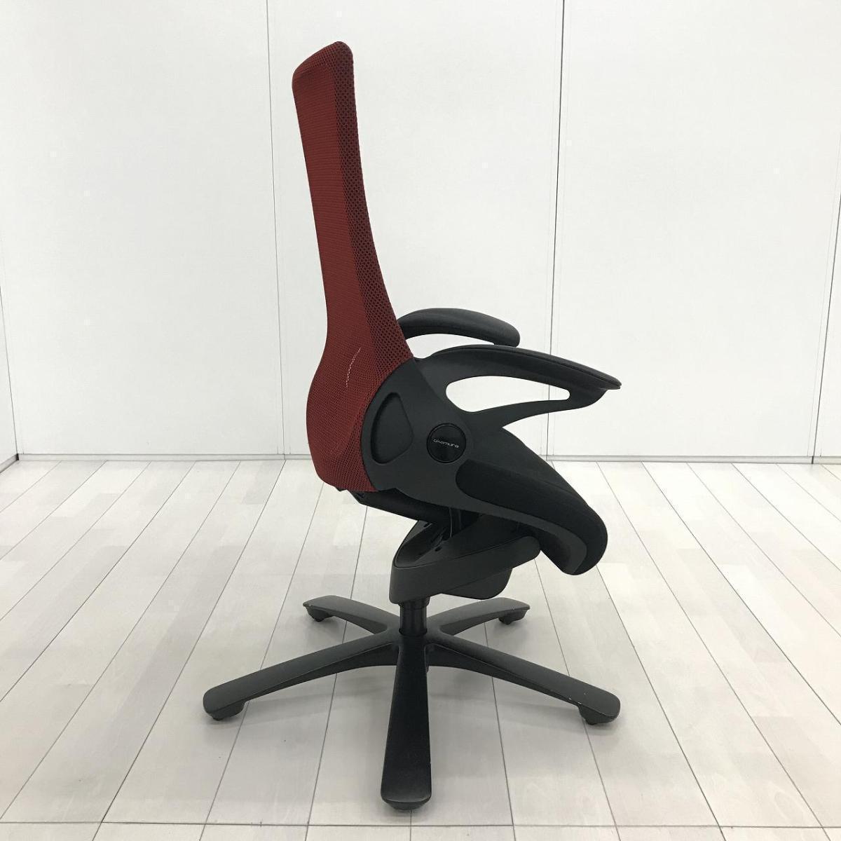 中古】レオパード CE73BS 001 オカムラ/okamura 肘付ハイバックチェア