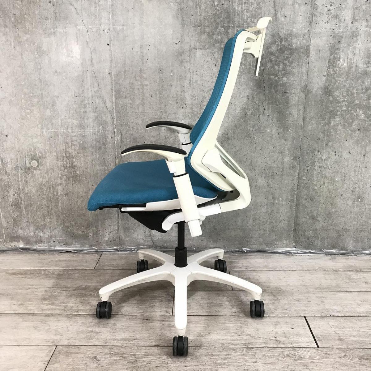 中古】エフメッシュ KF-377JBH-W9A3 イトーキ/ITOKI 肘付ハイバック