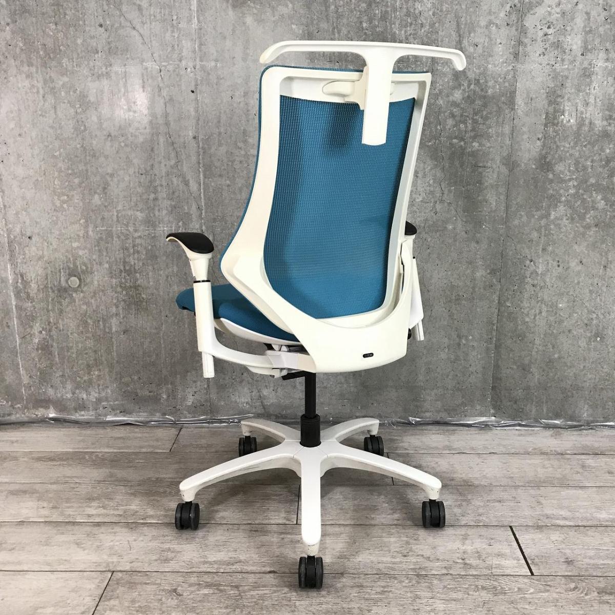 中古】エフメッシュ KF-377JBH-W9A3 イトーキ/ITOKI 肘付ハイバック