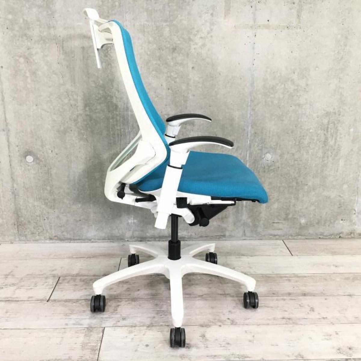 中古】エフメッシュ KF-377JBH-W9A3 イトーキ/ITOKI 肘付ハイバック