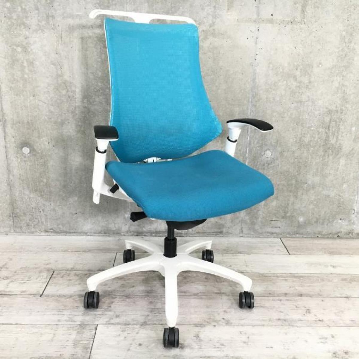 中古】エフメッシュ KF-377JBH-W9A3 イトーキ/ITOKI 肘付ハイバック