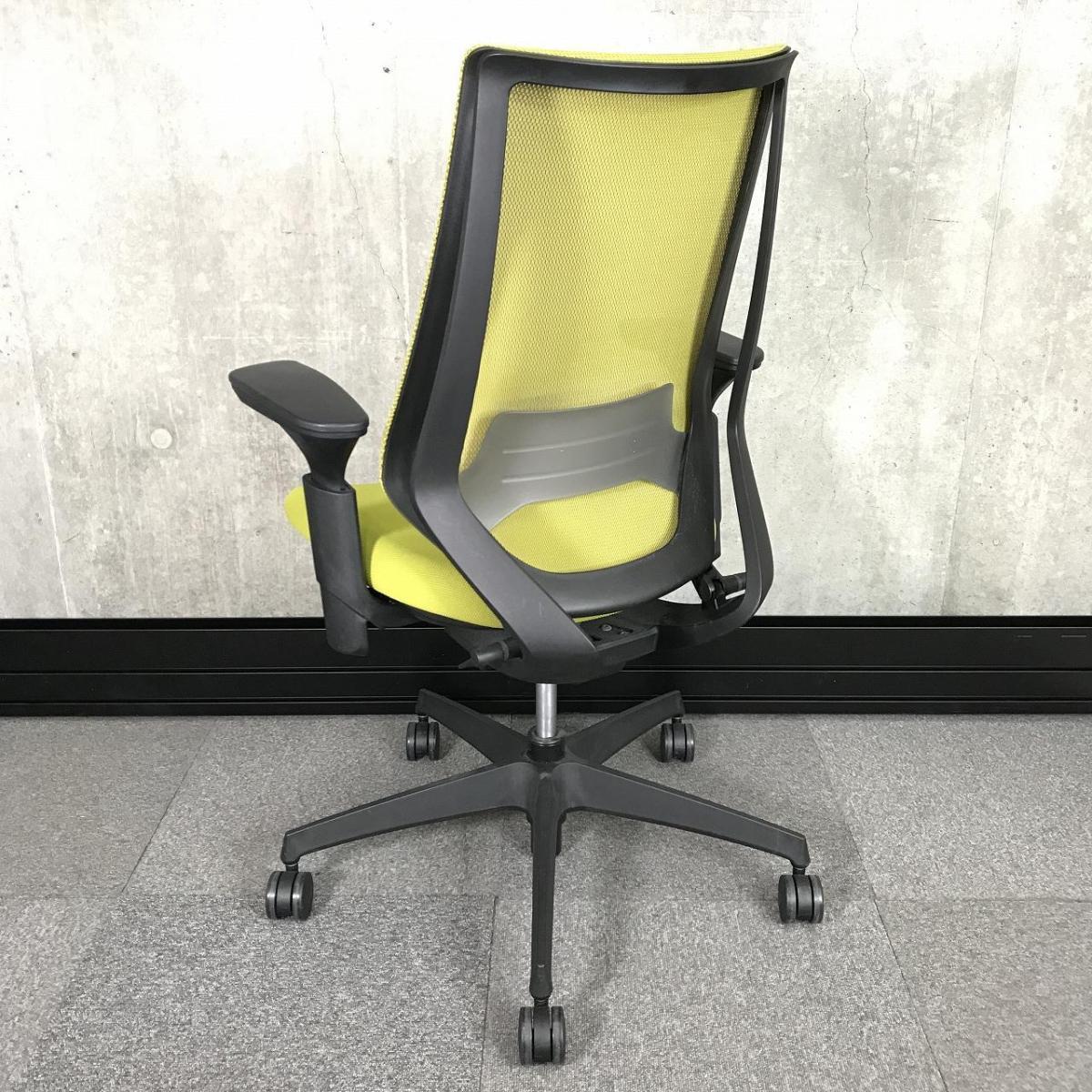 TG350①☆KOKUYO☆デュオラ☆オフィス☆メッシュ☆チェア☆肘付き☆22年 中古】デュオラ メッシュ コクヨ/KOKUYO 肘付ハイバックチェア 602393