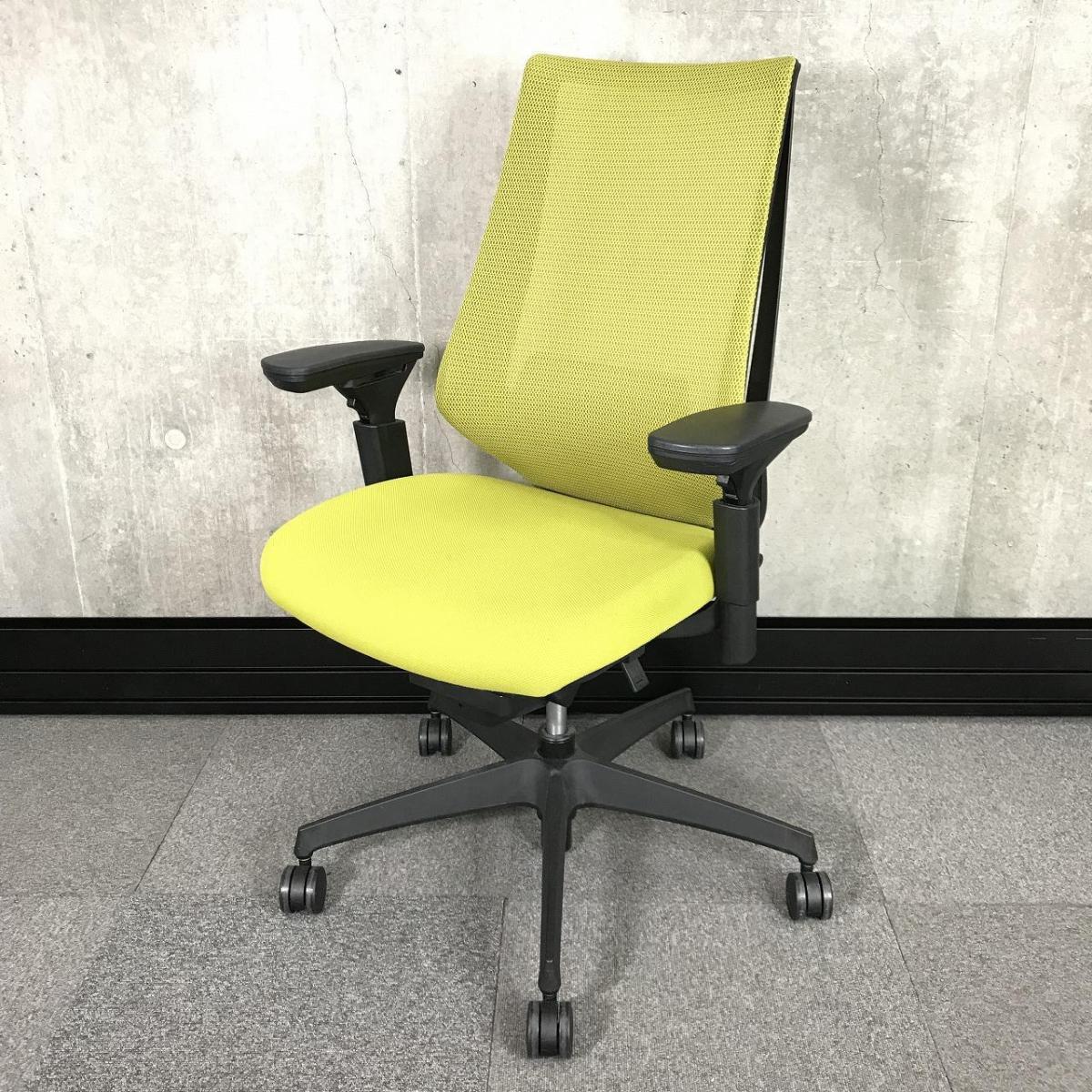 TG350①☆KOKUYO☆デュオラ☆オフィス☆メッシュ☆チェア☆肘付き☆22年 中古】デュオラ メッシュ コクヨ/KOKUYO 肘付ハイバックチェア 602398