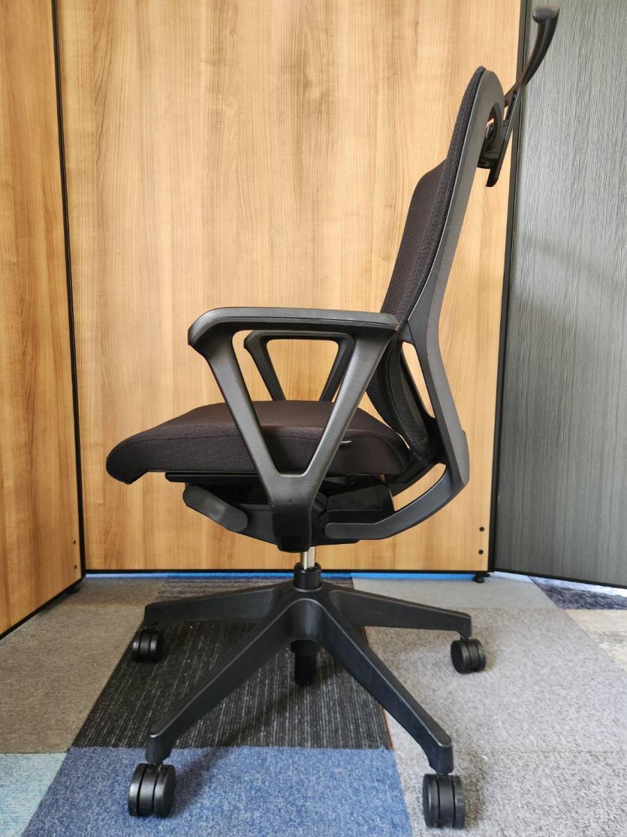 中古】ミレッザ KF-910JB-T1T1T1 イトーキ/ITOKI 肘付ハイバックチェア 