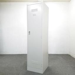【安心の国内メーカー！スリムタイプの縦型ロッカー】■イトーキ（ITOKI）製　L型シリーズ　1人用ロッカー　更衣用ロッカー　■幅：315mm　■シリンダー錠　■グレー【AD】