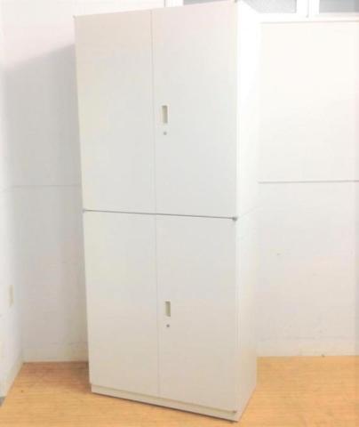 イトーキ シンラインキャビネット 両開き+両開き書庫 シリンダー錠 鍵付き 人気のホワイト A4×6段分の収納【愛知・名古屋・豊田・静岡・浜松】