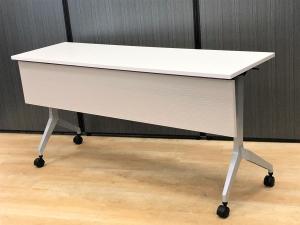 【キャスター付きで便利に使えます！】■ウチダ　パラグラフシリーズ　平行スタックテーブル　W1500×D600mm　幕板付き　■フレキシブルにご利用頂ける折りたたみテーブル！【UCHIDA　Paragraph】
