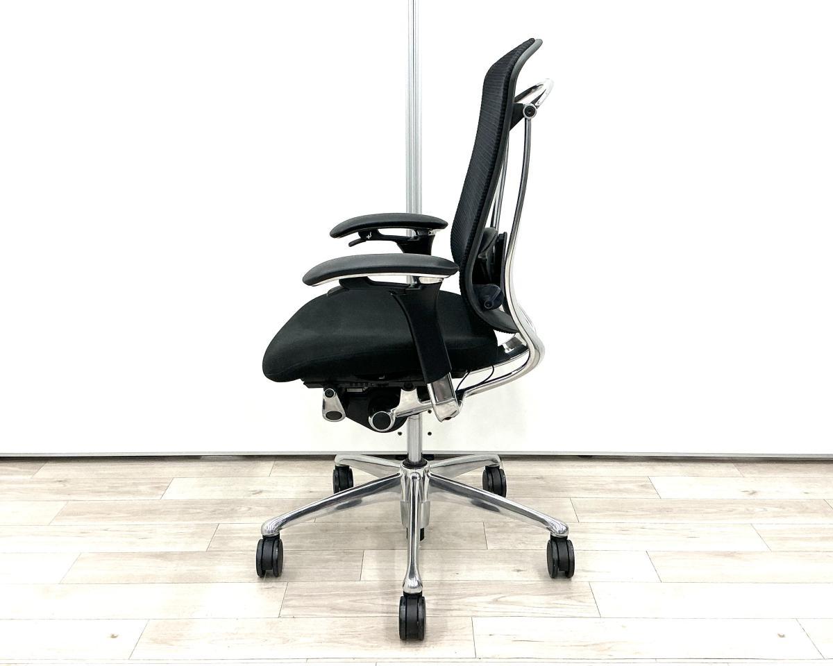 中古】コンテッサチェア CM32AB FBF1 オカムラ/okamura 肘付ハイバック