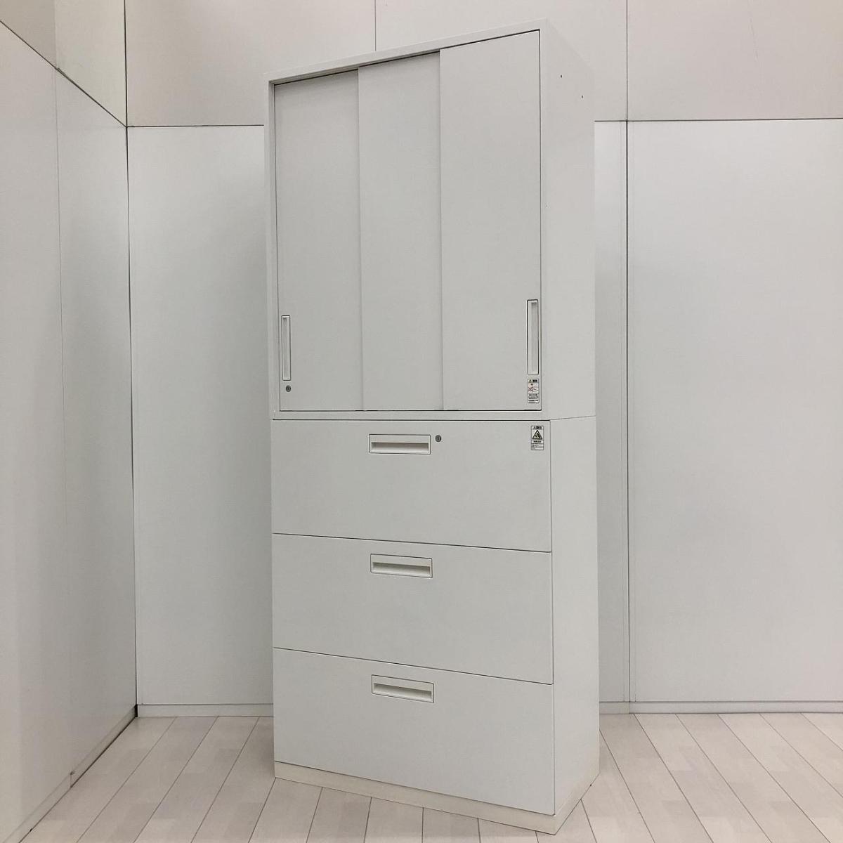 在庫4台　美品　システム収納 エディア ホワイトキャビネット 中古】エディア コクヨ/KOKUYO ハイキャビネット／その他 603132
