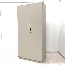 【ちょうど良いサイズで使いやすい！】■生興(SEIKO/セイコー)　両開き書庫　H1860mm　ニューグレー　■A4サイズのファイルが5段収納可能！【ハイキャビネット】