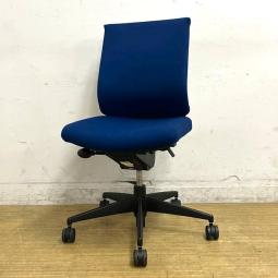 【在庫入替セール】コクヨ　ウィザード3　肘無しチェア　ローバックモデル　プルシアンブルー×ホワイトフレーム　定番のロングセラーシリーズ【愛知・名古屋・豊田・静岡・浜松】