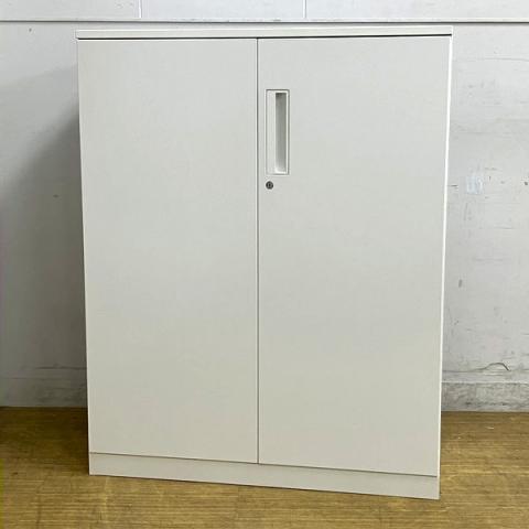 コクヨ エディア 両開き扉(観音開き) 定番鍵付キャビネット シリンダー錠 清潔感のあるホワイトカラー A4×3段分を収納可能【愛知・名古屋・豊田・静岡・浜松】