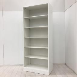 【出し入れしやすい！大容量オープンキャビネット！よく使う資料やカタログ収納にオススメ！】■オカムラ(okamura)製　レクトラインシリーズ　オープン書庫　ハイキャビネット　W900×D425×H2150mm　ベース付き　■ホワイト【HU】【関東倉庫在庫品】【弊社使用欄：A01074595】