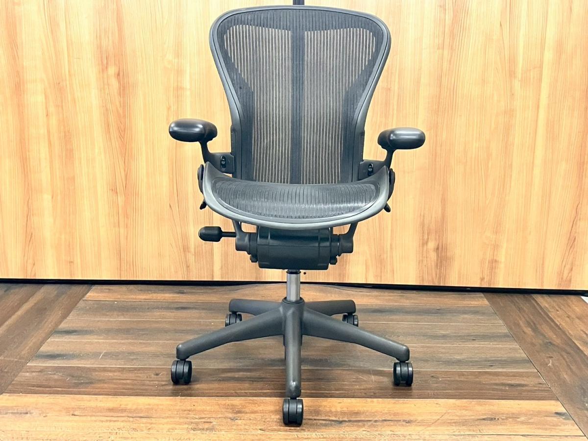 中古】アーロンチェア Herman Miller/ハーマンミラー 肘付ハイバック
