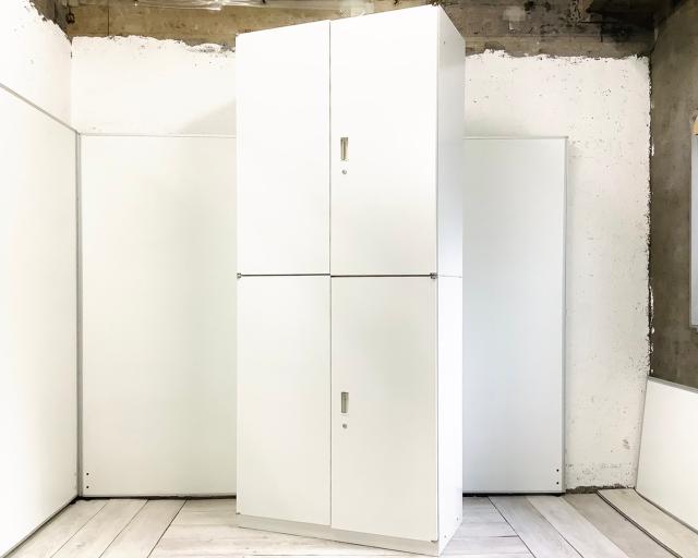 【中古】シンライン HTM-109HSS-W9／HTM-109HSS-W9 イトーキ（ITOKI） ハイキャビネット／両開き＋両開き