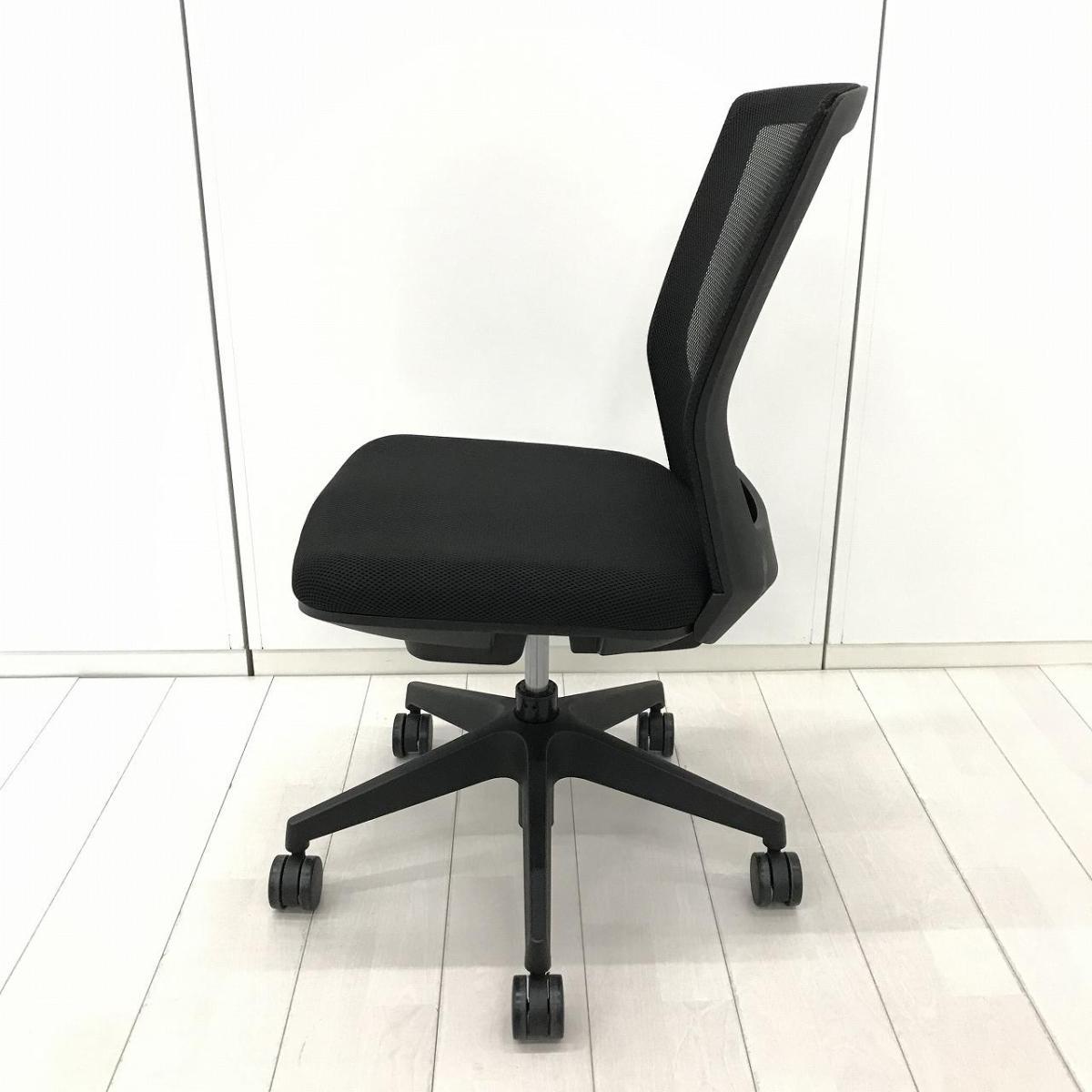 中古】 SFN-46M0-M BK アイリスチトセ 肘無ハイバックチェア 603826