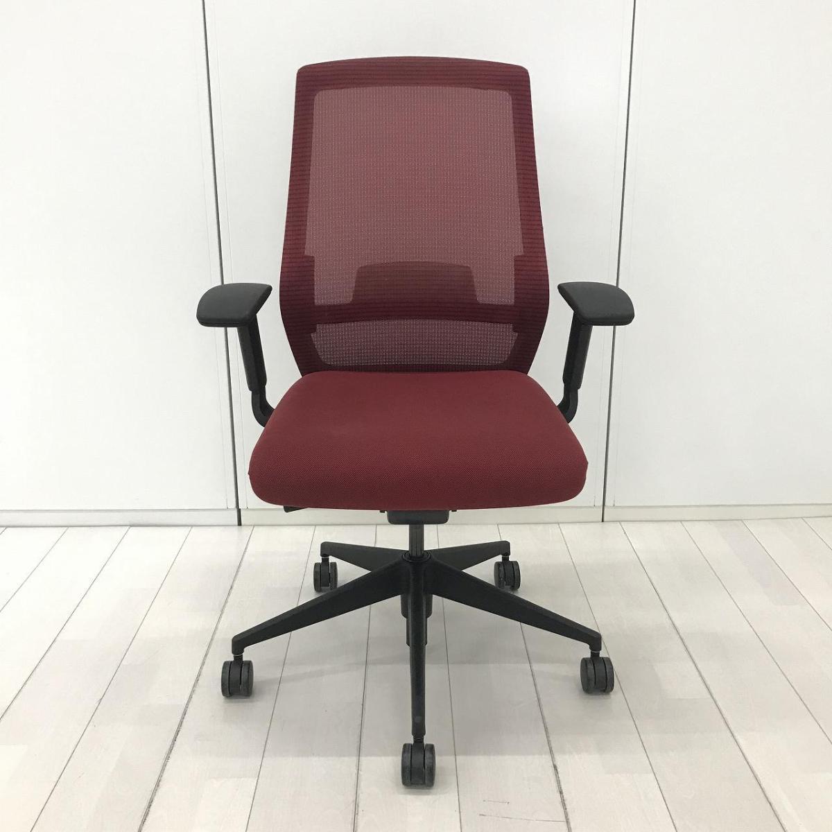 アクタス取扱　スペイン　タイル　肘掛け椅子① 中古】セレッツァ ELA2-00B ウチダ/UCHIDA 肘付ハイバックチェア