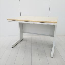 【定価約7万円】【幅1000㎜でコンパクト！明るくすっきりとしたワークスペースを演出！】■ウチダ(UCHIDA)製　スカエナ(SCAENA)シリーズ　平机　W1000×D700×H720㎜　■引出し付き　■配線Sタイプ　■天板：木目ナチュラル