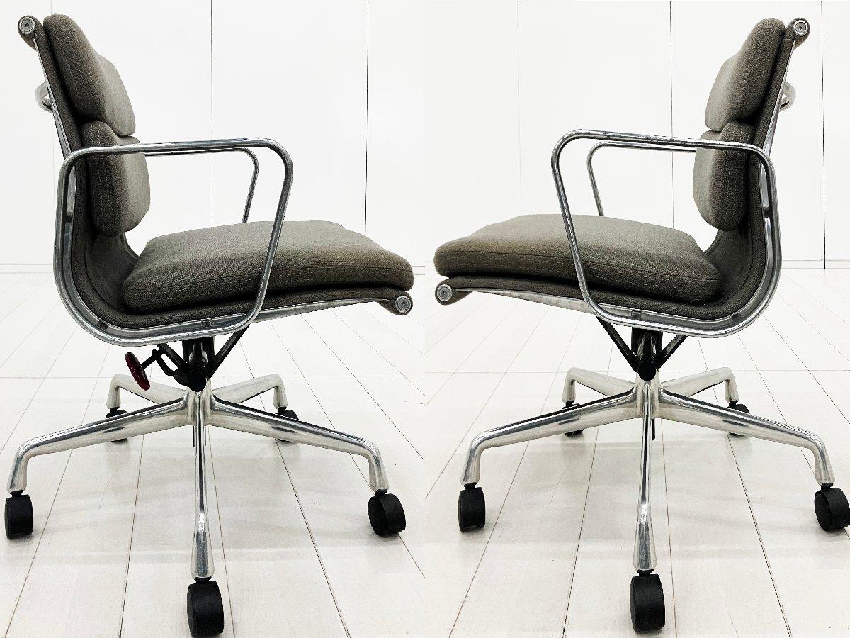 中古】イームズ ソフトパッド Herman Miller/ハーマンミラー 肘付ロー