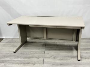 【ゆとりのあるワークスペースで作業効率アップ！スタンダードなデザインで使いやすい！】■コクヨ(KOKUYO)製　MX+シリーズ　平机　W1400×D700㎜　■引き出し付き　■グレー※愛知※名古屋※豊田※三重
