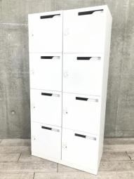 【関西倉庫在庫品】8人用ロッカーが入荷！PCや貴重品などの管理が可能！投函口付のためフリーアドレスデスクとの相性も抜群！
■コクヨ/エディア/ホワイト　ダイヤル錠　メールロッカー　モバイルロッカー　【弊社使用欄：A01080613】