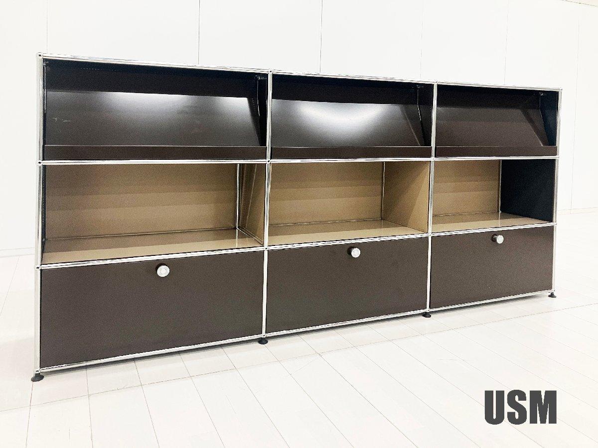 USMハラ―黒スチールキャビネット扉4枚鍵付き 中古】USMハラー キャビネット USMハラー 書庫その他 604083 - 中古