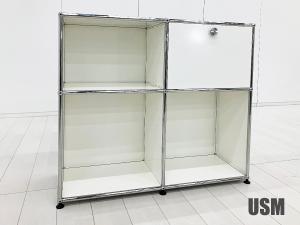 USMハラー　2列2段 鍵付キャビネット　ピュアホワイト　ソフトクローズ　D350　OPDDOP
