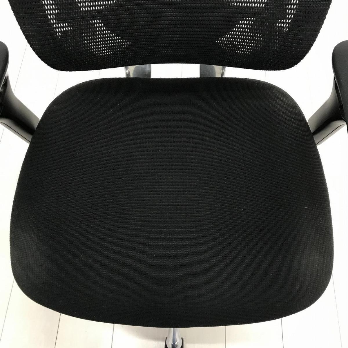 中古】コンテッサチェア CM52AB FBF1 オカムラ/okamura 肘付ハイバック