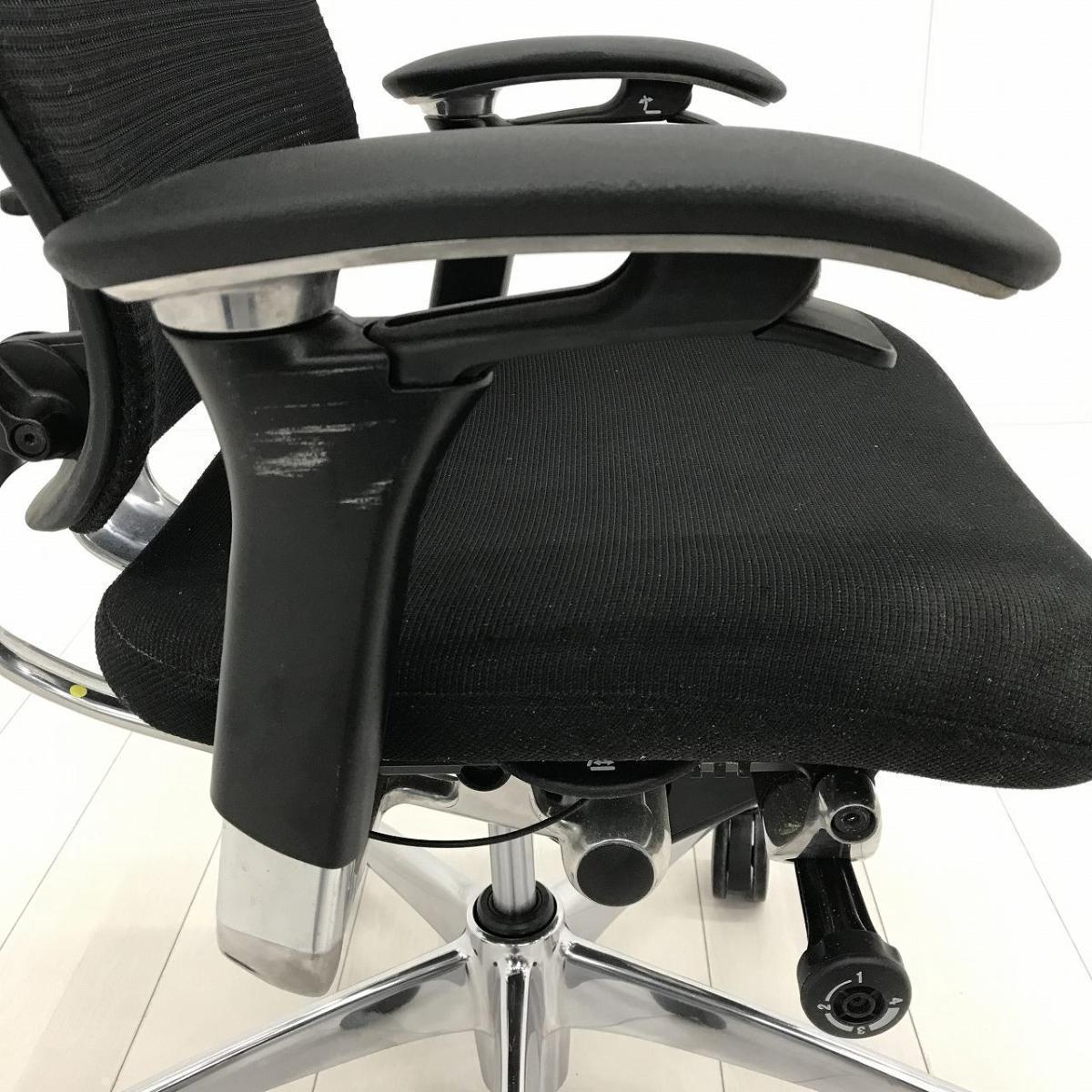 中古】コンテッサチェア CM52AB FBF1 オカムラ/okamura 肘付ハイバック
