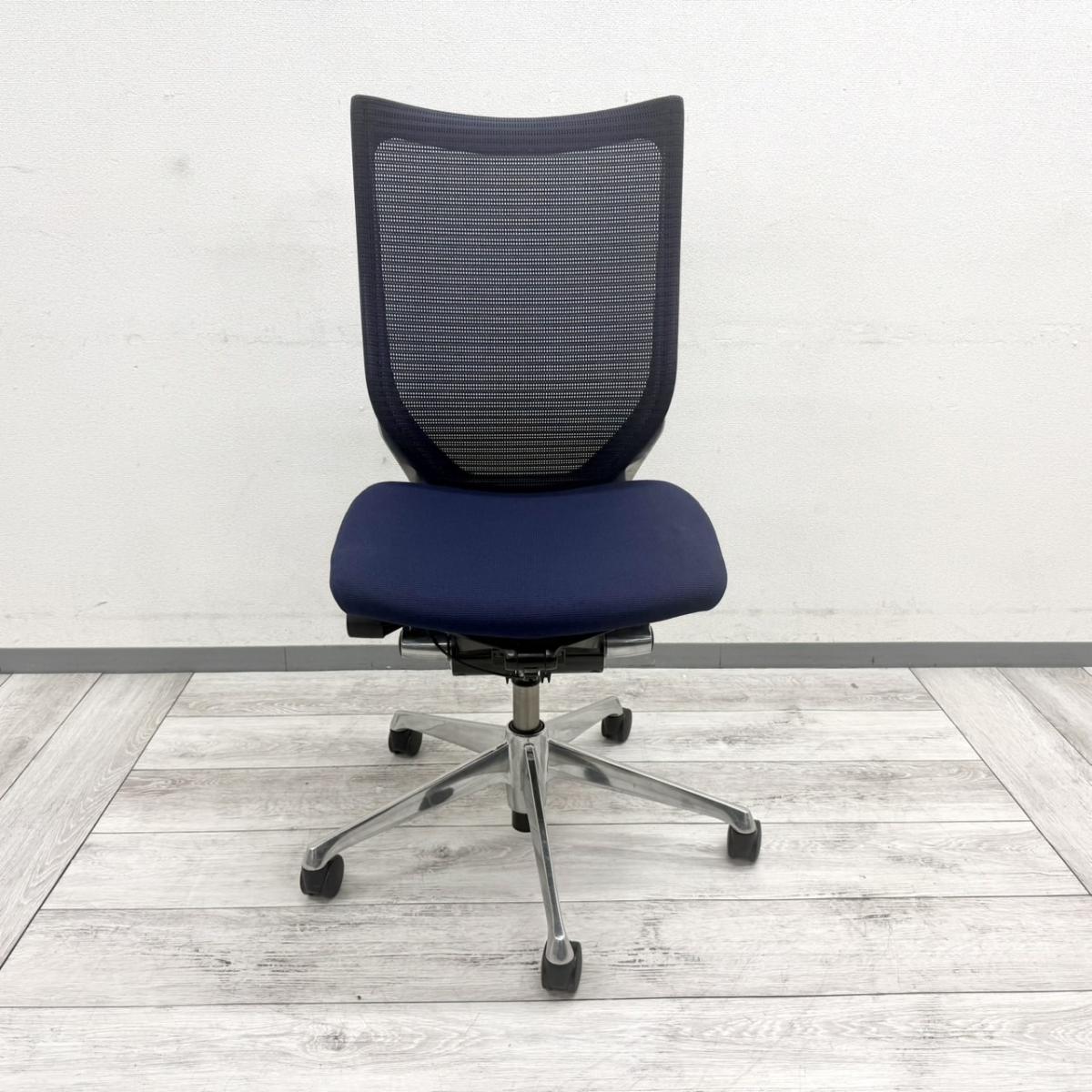 中古】バロンチェア CP85BR FDF4 オカムラ/okamura 肘無ハイバック 
