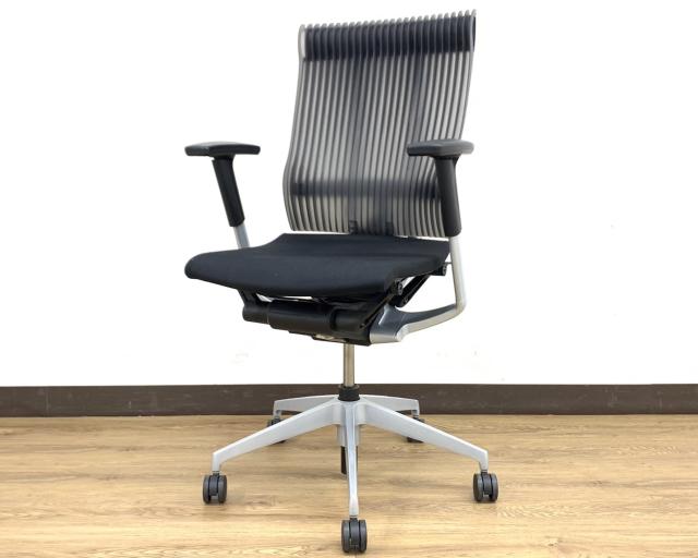 【中古】スピーナチェア（エラストマー） SOE757GPZ5T1SGS イトーキ（ITOKI） 肘付ハイバックチェア