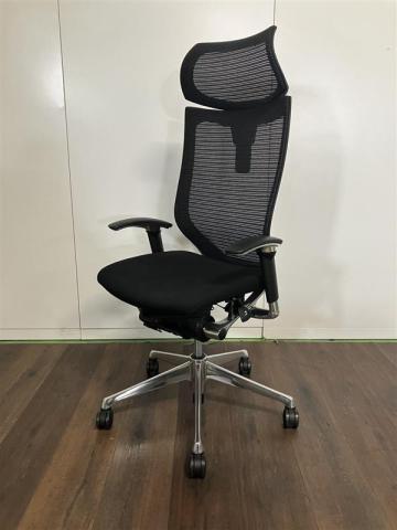 【中古】バロンチェア CM92AB　FBF1 オカムラ（okamura） 肘付ハイバックチェア