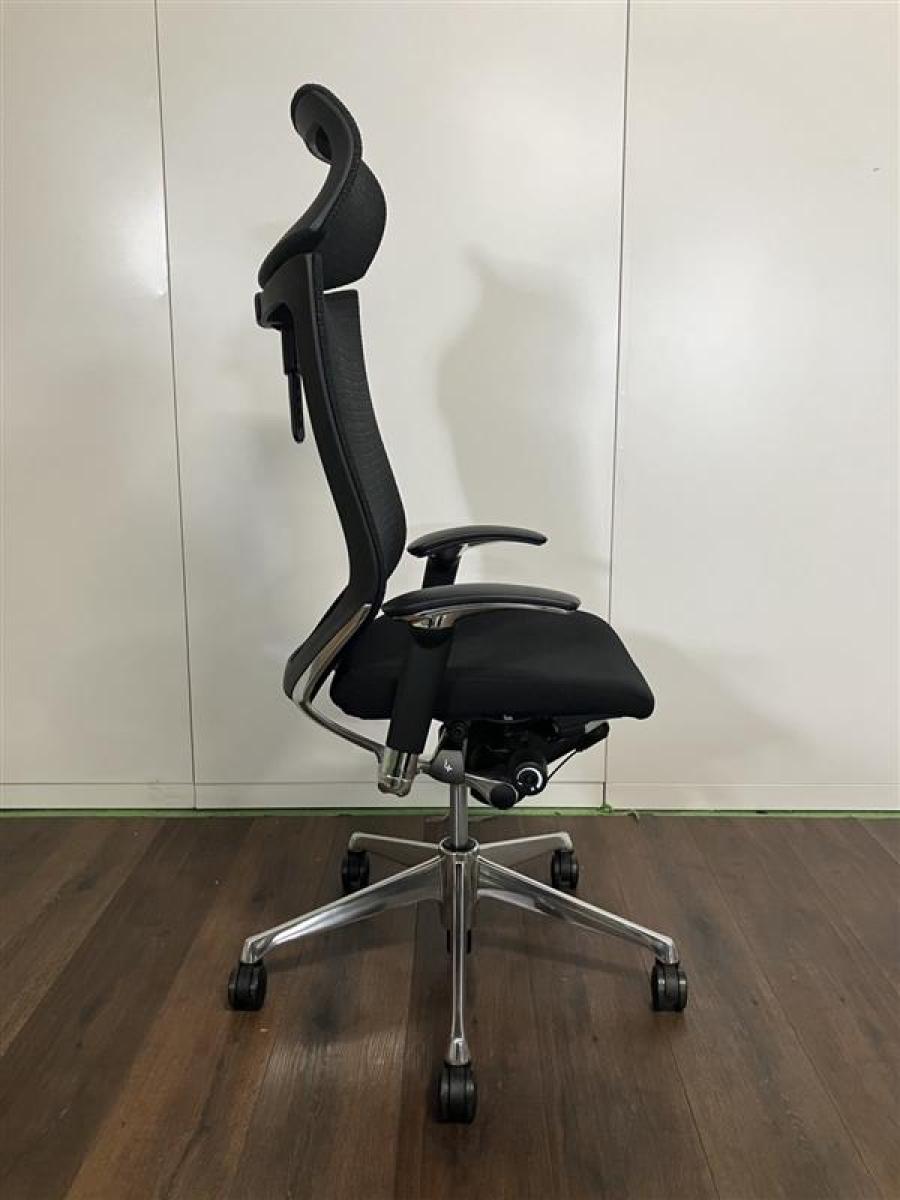 中古】バロンチェア CM92AB FBF1 オカムラ/okamura 肘付ハイバック