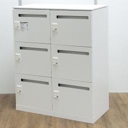 オカムラ製　ピクスライン　ホワイト　W900xD450X1115サイズ　投函口付　天板付き　ダイヤル錠　フリーアドレス化オフィスに必須！　鍵の持ち歩き不要のダイヤル錠ロッカー！　パーソナルロッカー　6人用ロッカー！！非常は解除キーは付属しておりません。