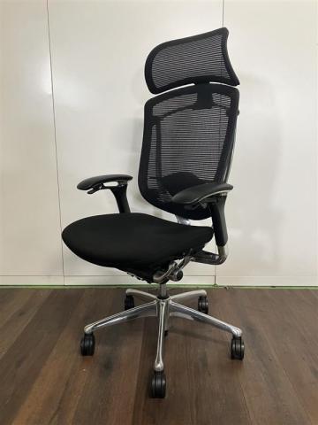 【中古】コンテッサチェア CM92AB　FBF1 オカムラ（okamura） 肘付ハイバックチェア