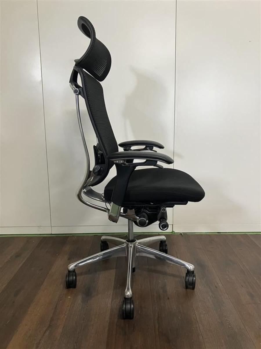 中古】コンテッサチェア CM92AB FBF1 オカムラ/okamura 肘付ハイバック