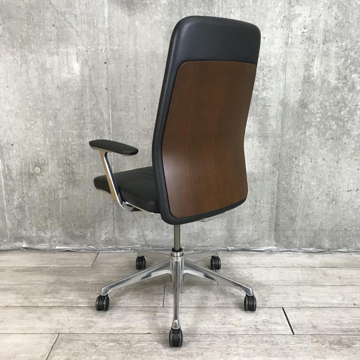 中古】クラフティー オカムラ/okamura 肘付ハイバックチェア 604201