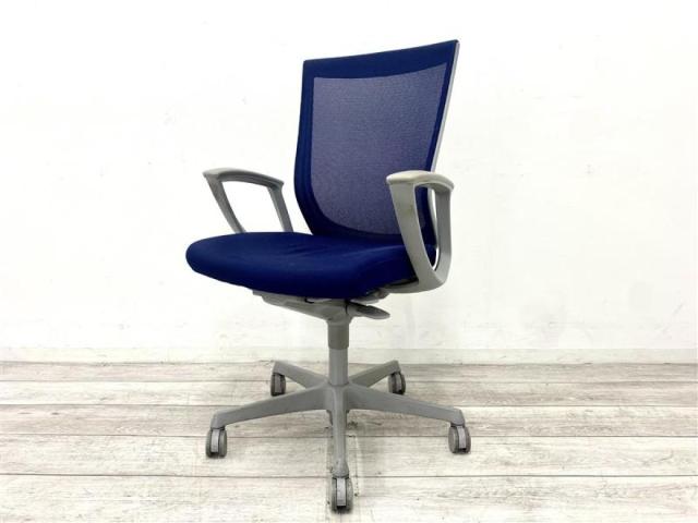 【中古】エスクードメッシュ C447GR FHB4 オカムラ（okamura） 肘付ハイバックチェア