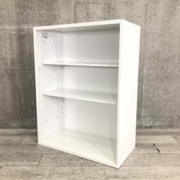 【1台限定！】【収納物がひとめで分かるオープンタイプ！】■コクヨ（KOKUYO）製　エディア（EDIA）シリーズ　オープン書庫　ローキャビネット　W800mm　H1050㎜　■ホワイト　■ベース無し　【入替セールにつき40%OFF！】※扉外し商品のため外し跡がございます。