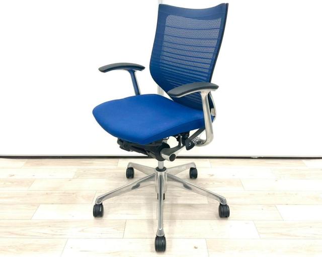 【中古】バロンチェア  オカムラ（okamura） 肘付ローバックチェア