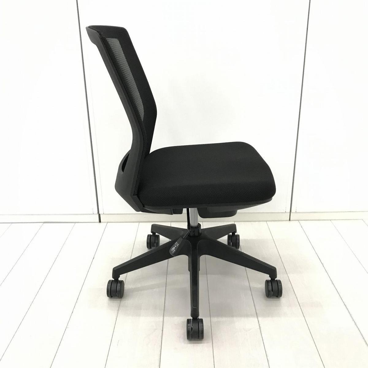 中古】 SFN-46M0-M BK アイリスチトセ 肘無ハイバックチェア 604449