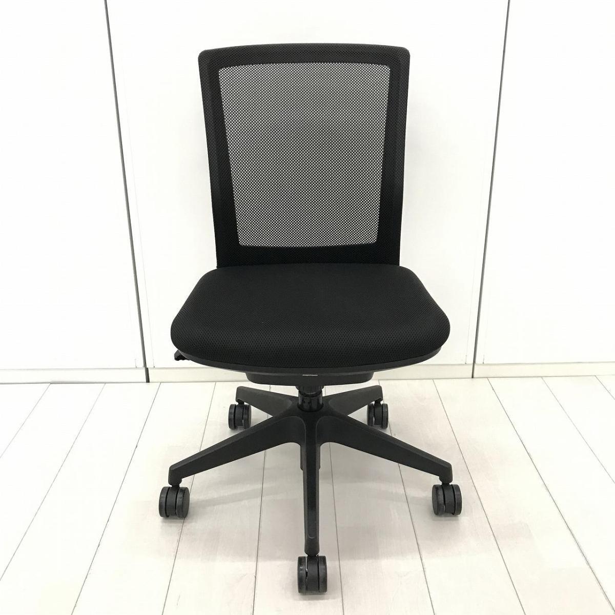 中古】 SFN-46M0-M BK アイリスチトセ 肘無ハイバックチェア 604449