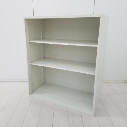 【見える化にフォーカスしたオープン書庫！清潔感のあるホワイトカラー！】■プラス(PLUS)製　L6シリーズ　オープン書庫　ローキャビネット　W900×D450×H1050㎜　■ホワイト　※ベース無し　【弊社使用欄：A01081116】