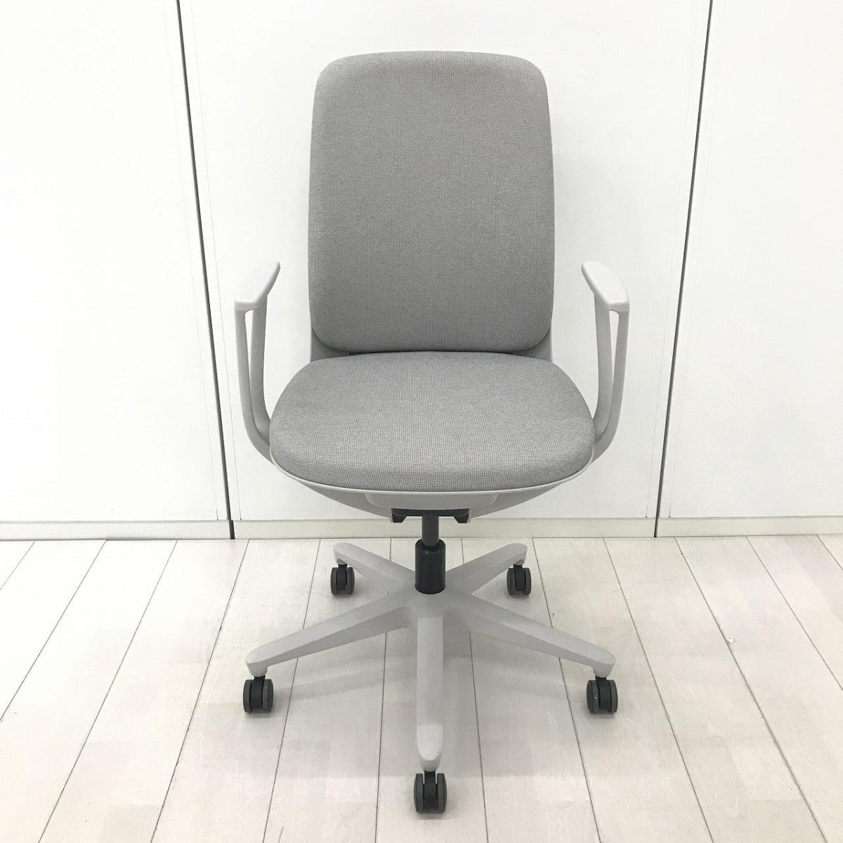 中古】トルテU KJ-330CFM-GNT6 イトーキ/ITOKI 肘付ローバックチェア