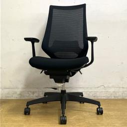 コクヨ デュオラチェア メッシュタイプ 固定肘 ブラック×ブラックフレーム ランバーサポート付き オールブラックの人気のカラーリング